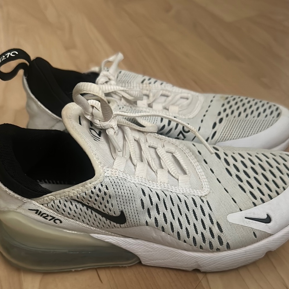 Nike Air Max 270 White and Black Athletic Shoes